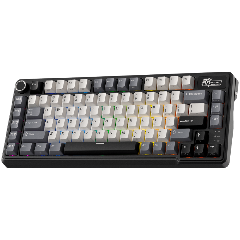 Royal Kludge L75 Cream Switch Mechanical Keyboard, Black