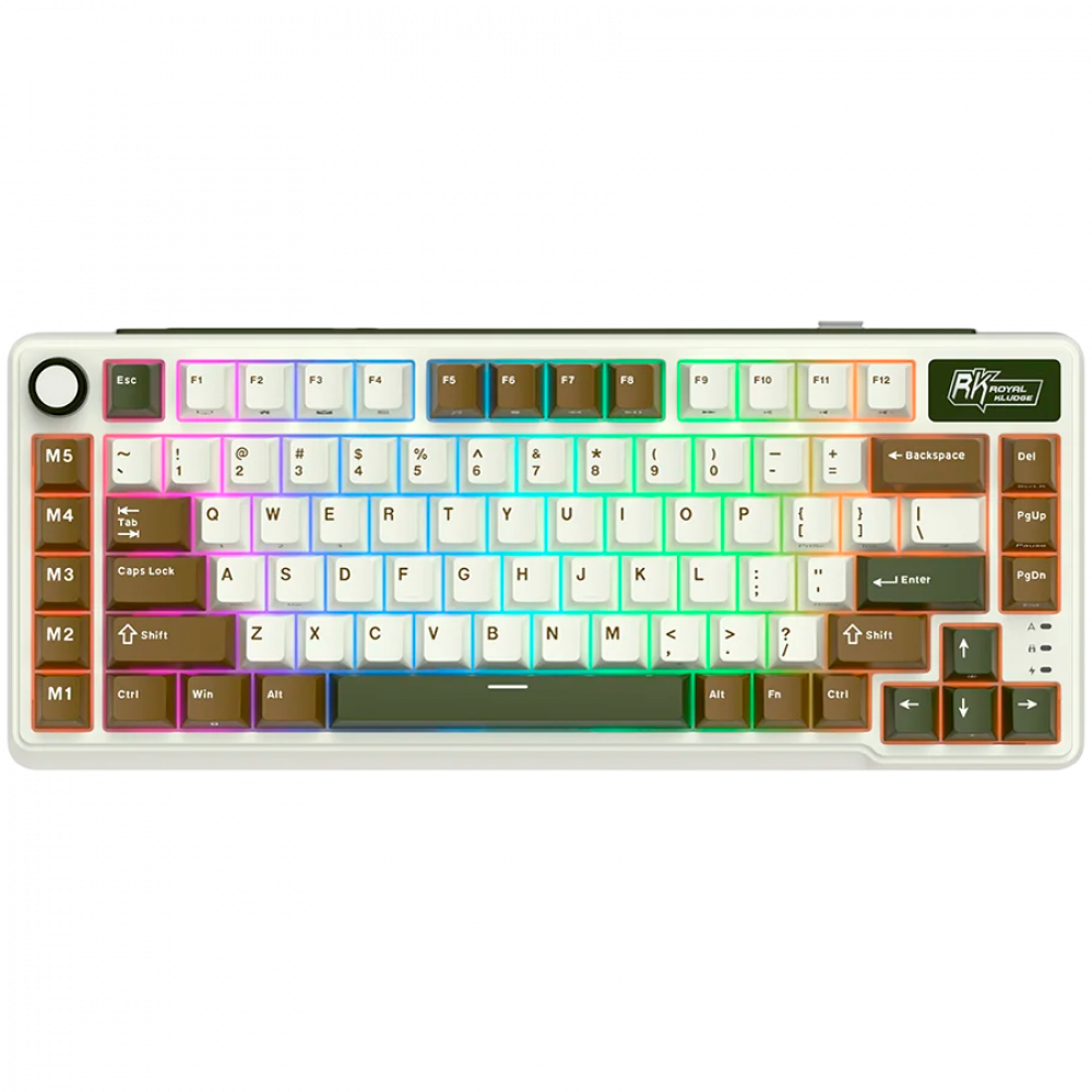 Royal Kludge L75 Mechanical Keyboard Green Switch Beige