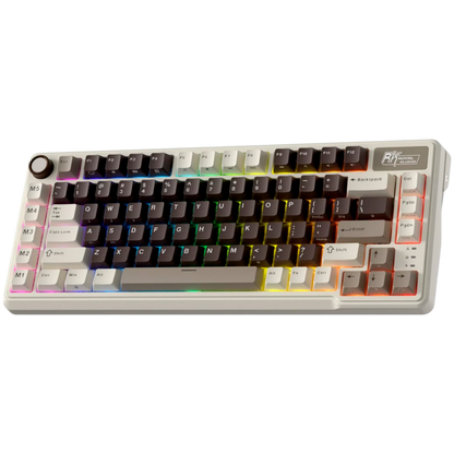 Mechanische Tastatur Royal Kludge L75 Cream Switch Grau