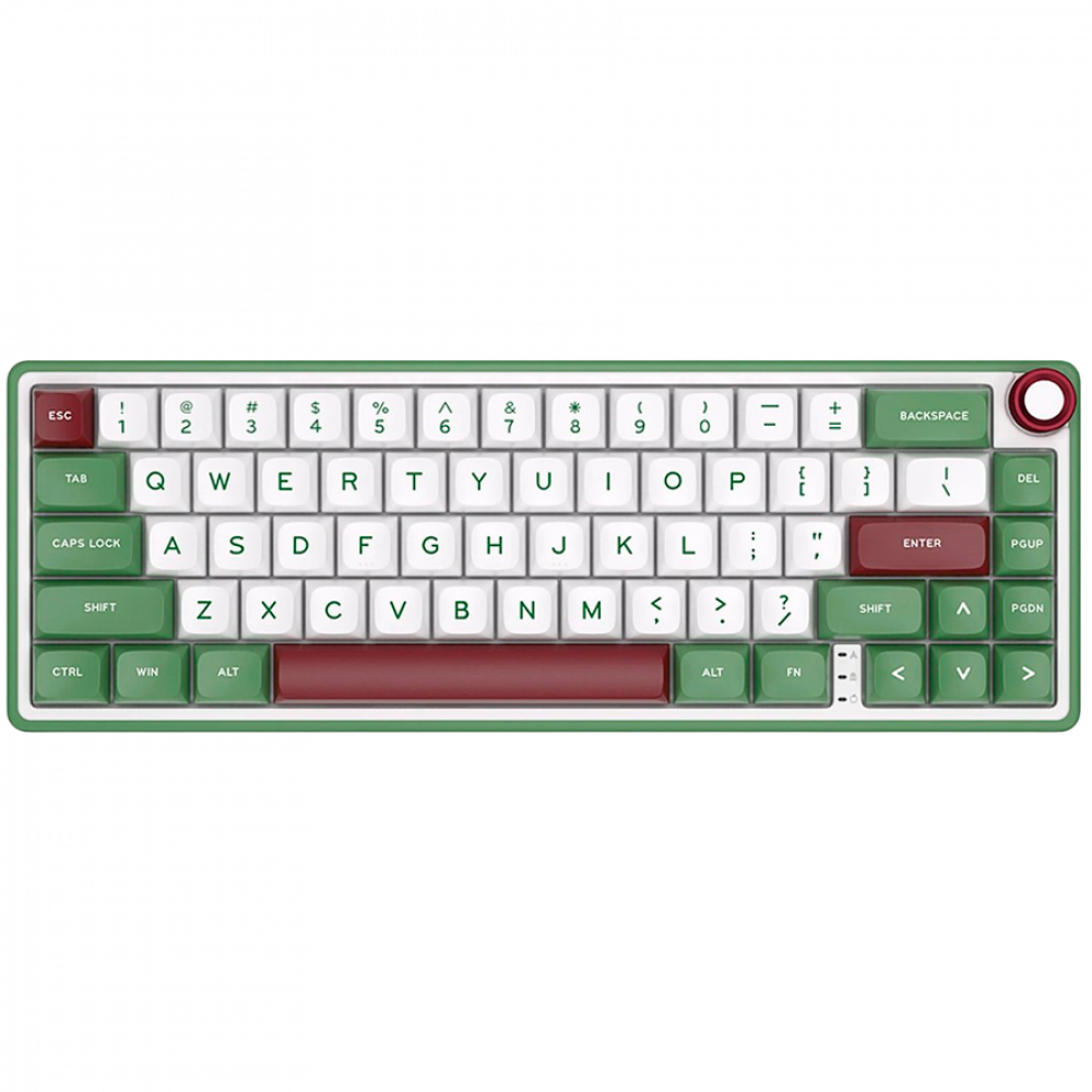 Gaming-Tastatur ROYAL KLUDGE R65 kabelgebunden mit RGB-Hintergrundbeleuchtung, grün