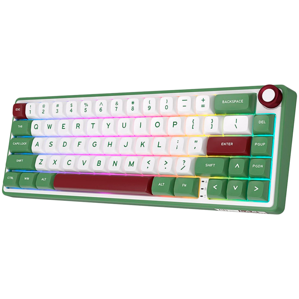 Gaming-Tastatur ROYAL KLUDGE R65 kabelgebunden mit RGB-Hintergrundbeleuchtung, grün