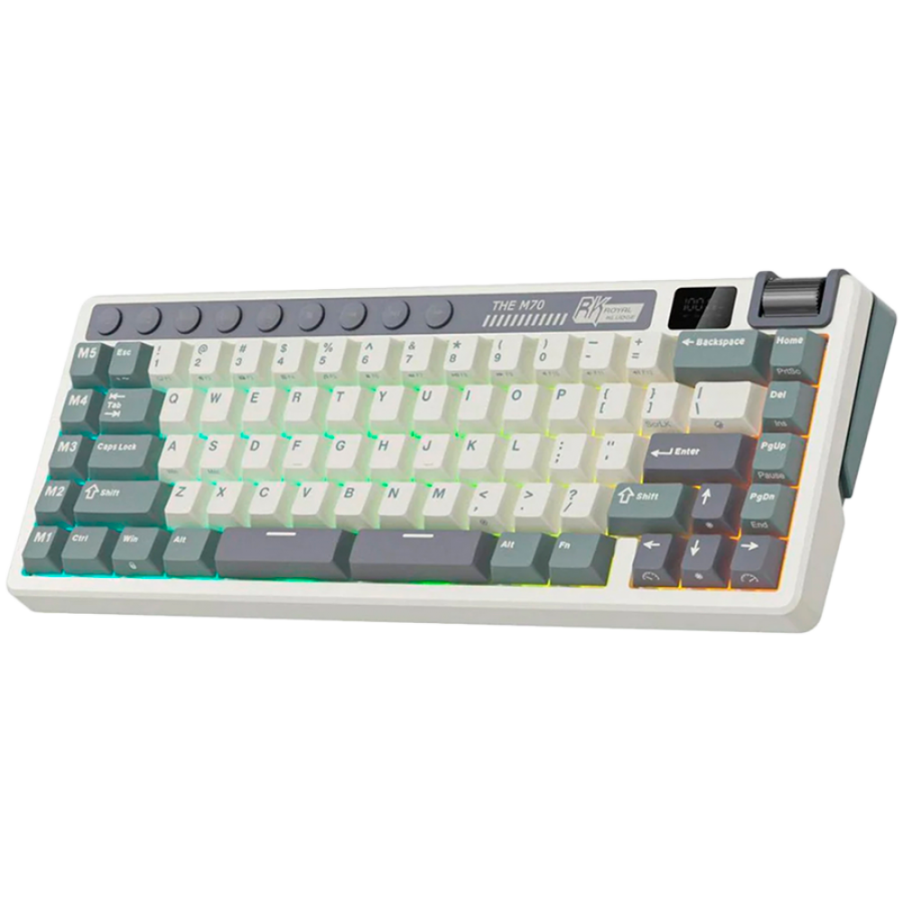 Royal Kludge M70 Cream Switch Mechanical Keyboard Purple