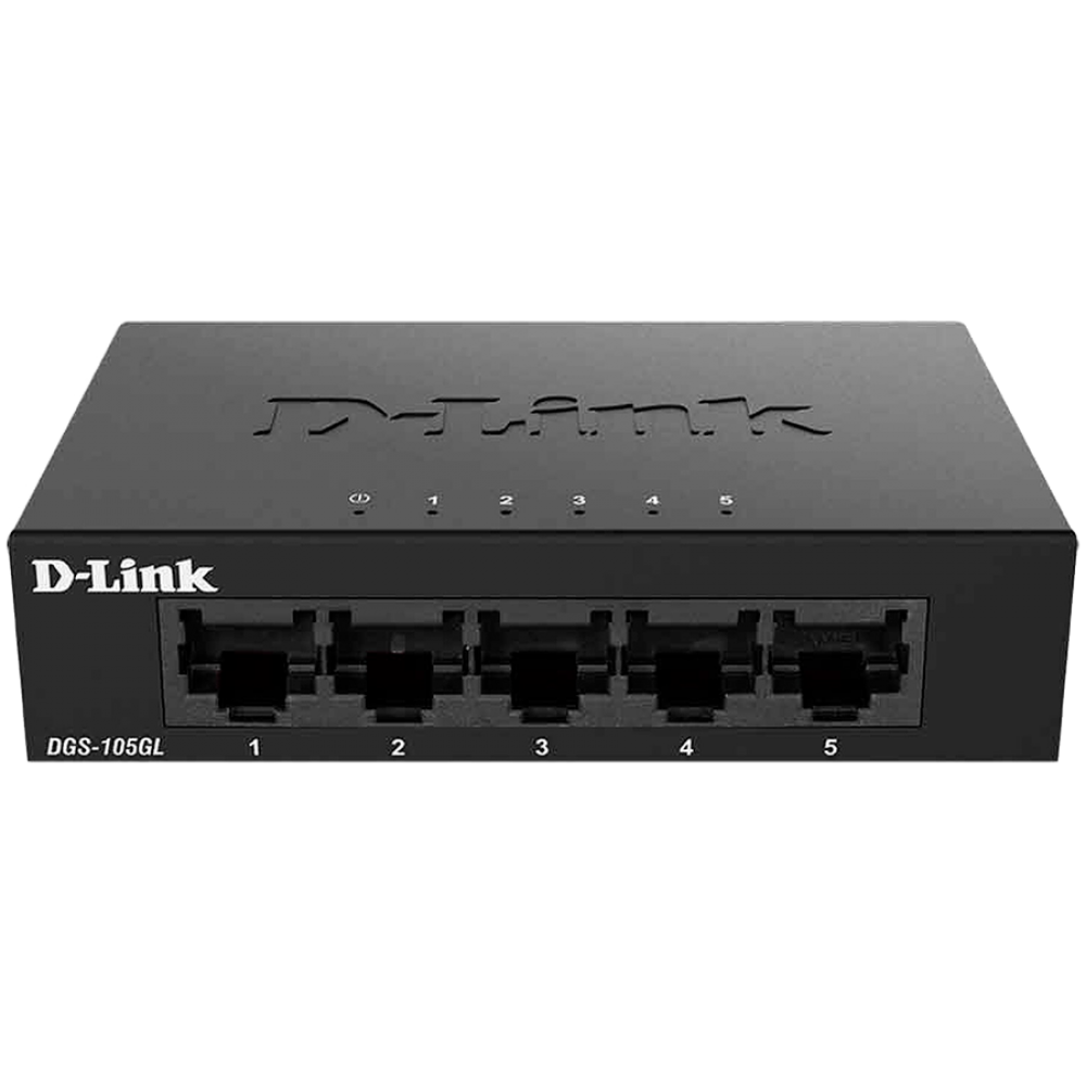 D LINK 5 Port Gigabit Ethernet Switch Black