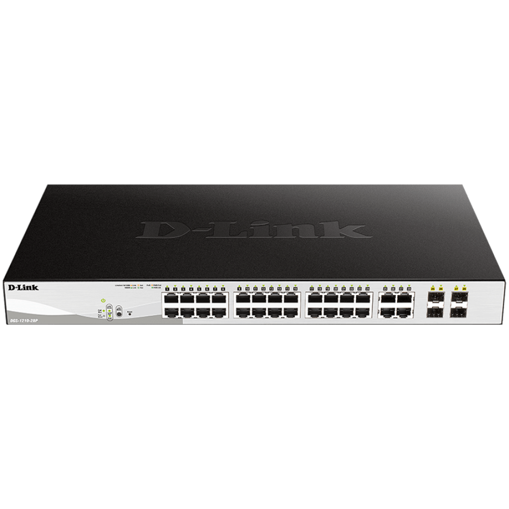 D-LINK DGS-1024D 28-port Black PoE Switch
