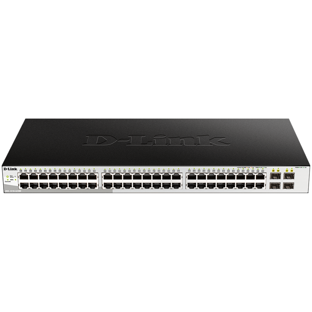 D-LINK 52 Port PoE Gigabit 1000 Mbps Black Switch