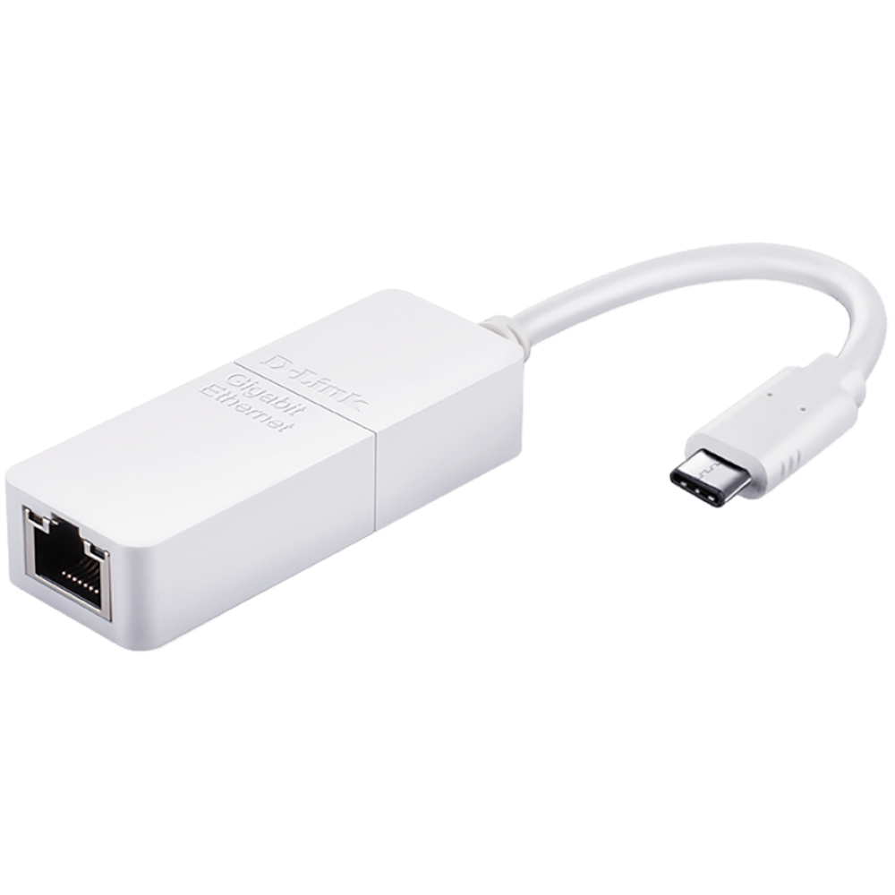 D-Link USB-C to Gigabit Ethernet Adapter, white