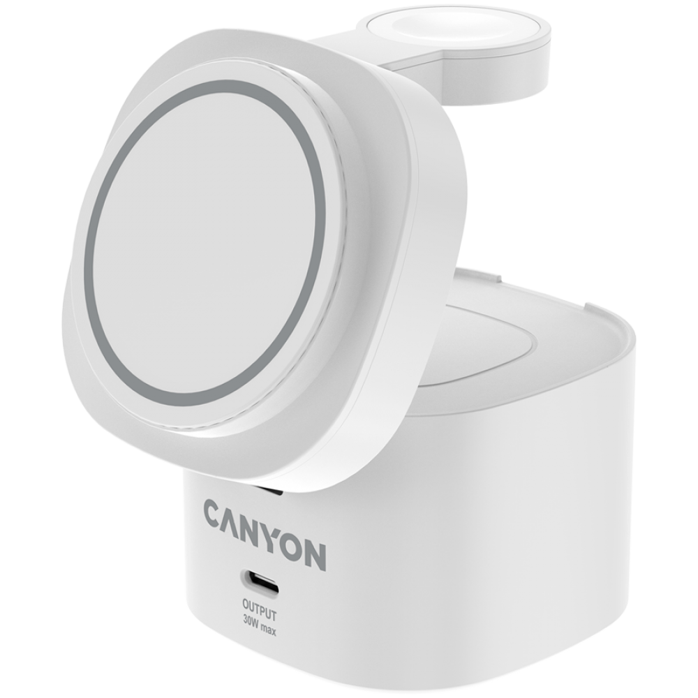 Canyon OnCharge 405 4-in-1 30W Charging Station + 65W USB-C Adapter White