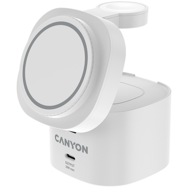 Canyon OnCharge 405 4-in-1 30W Charging Station + 65W USB-C Adapter White