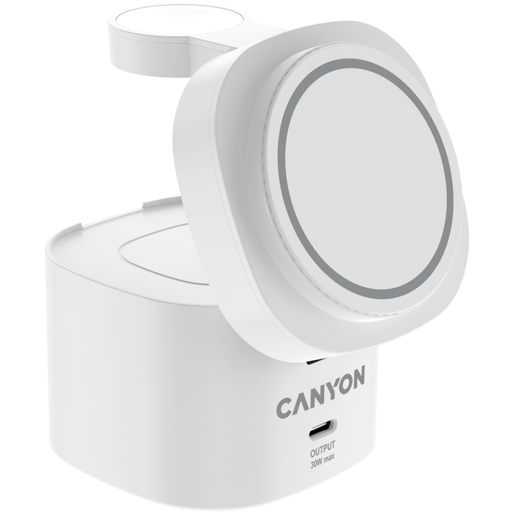 Canyon OnCharge 405 4-in-1 30W Charging Station + 65W USB-C Adapter White