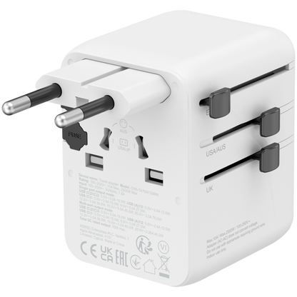 Canyon OnTour 70W EU/UK/US/AUS Travel Adapter White