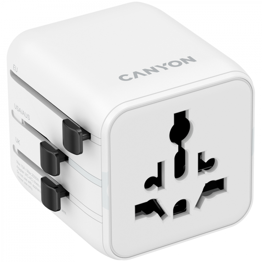 Canyon OnTour One EU/UK/US/AUS Travel Adapter, white
