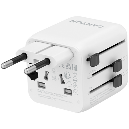 Canyon OnTour One EU/UK/US/AUS Travel Adapter, white