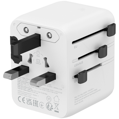 Canyon OnTour 20W EU/UK/US/AUS Travel Adapter white