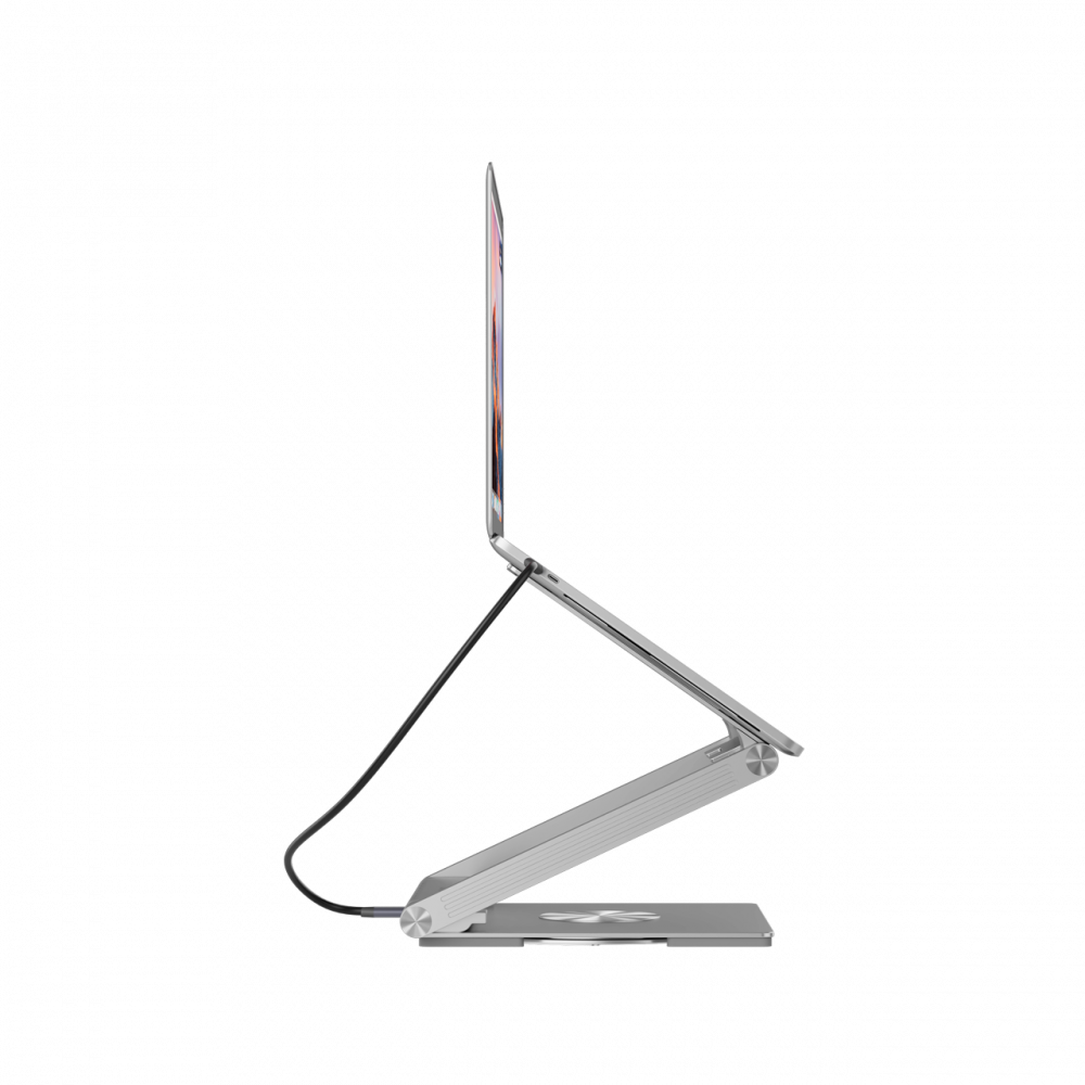 Laptopständer mit USB-C-Hub, HDMI, RJ45, PD Canyon OnStand 2 Grau