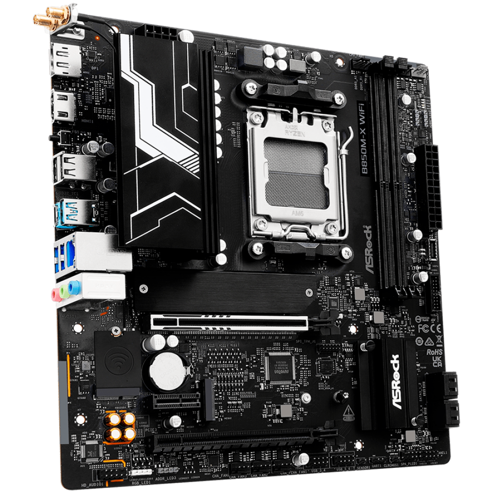 ASROCK B850M X WIFI R2.0 Micro ATX Motherboard with Wi-Fi 6E
