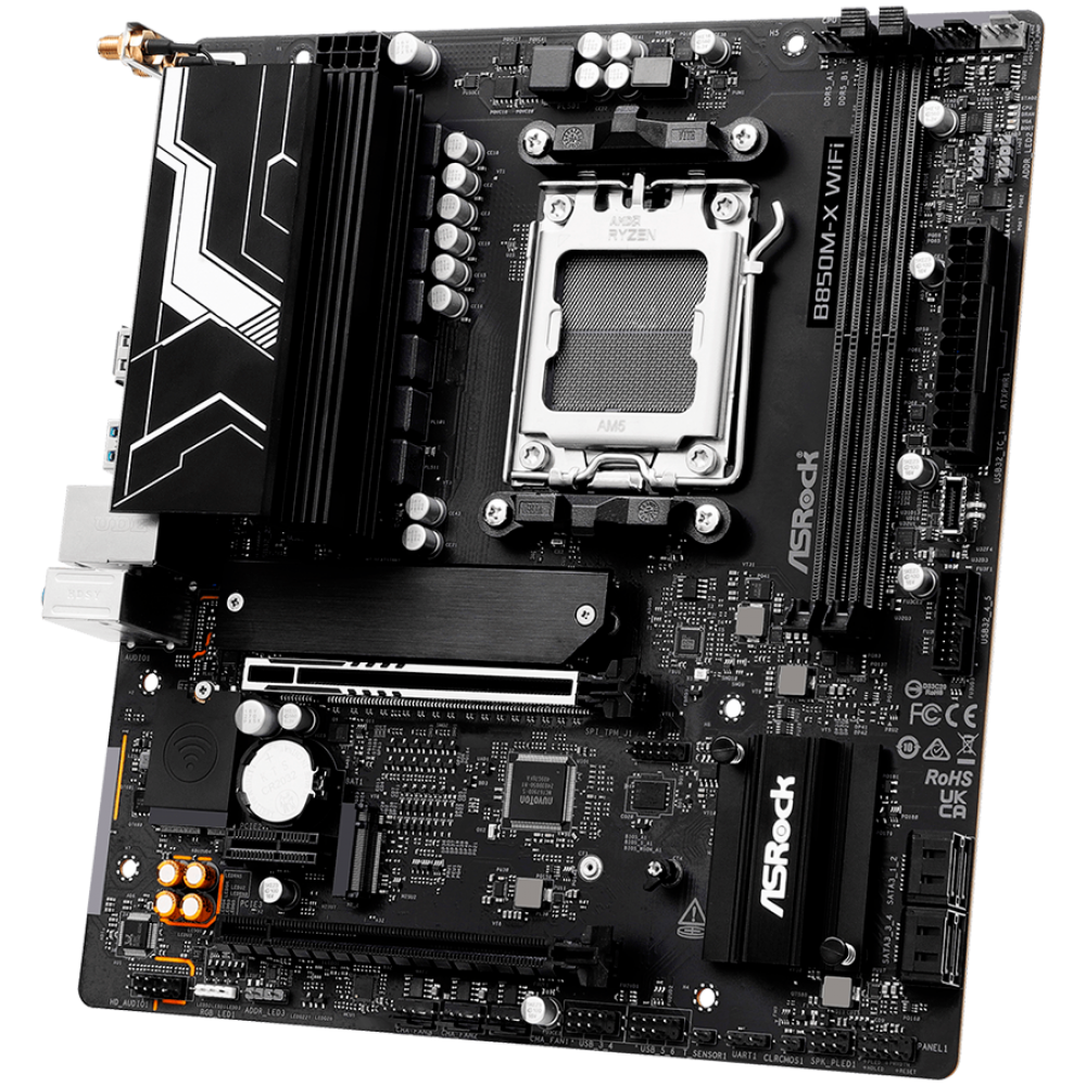 ASROCK B850M X WIFI R2.0 Micro ATX Motherboard with Wi-Fi 6E
