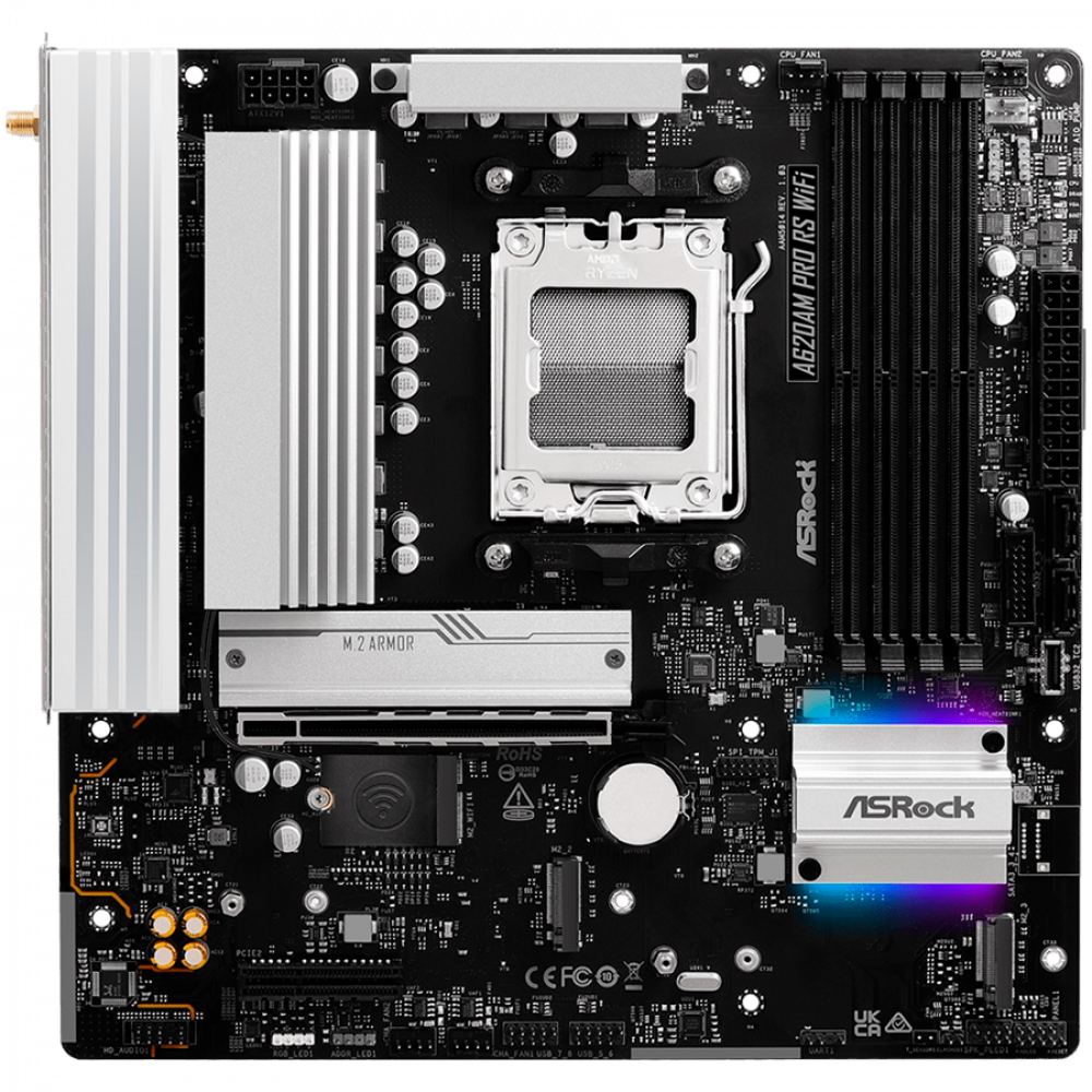ASROCK A620AM PRO RS WIFI Micro ATX Mainboard für AMD Ryzen 7000/8000/9000 Prozessoren