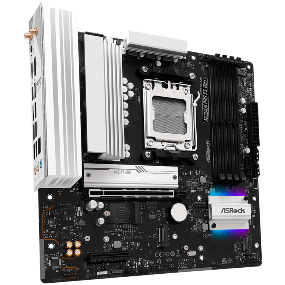 ASROCK A620AM PRO RS WIFI Micro ATX Mainboard für AMD Ryzen 7000/8000/9000 Prozessoren