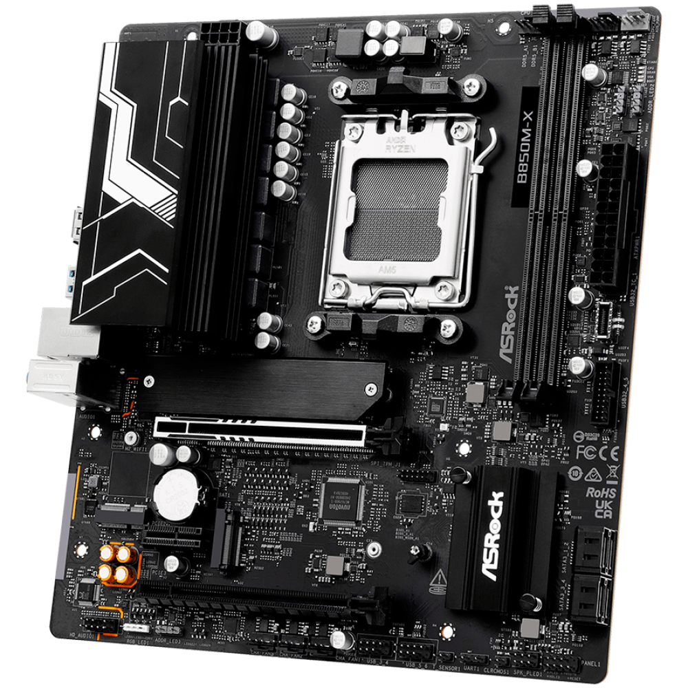 ASROCK B850M X R2.0 Micro ATX Motherboard for AMD Ryzen 7000 series processors DDR5 8200 MHz