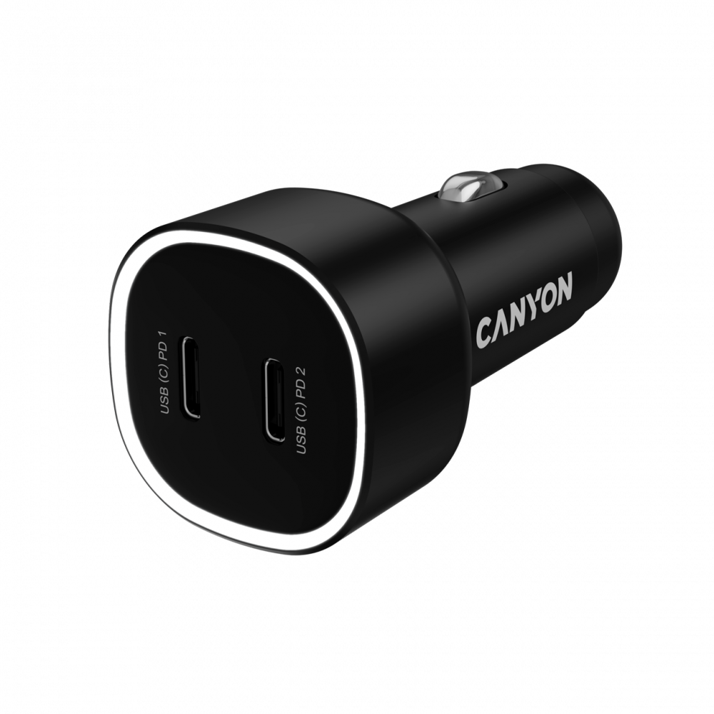 CANYON OnDrive 60 PD 60W Car Charger 2xUSB C black