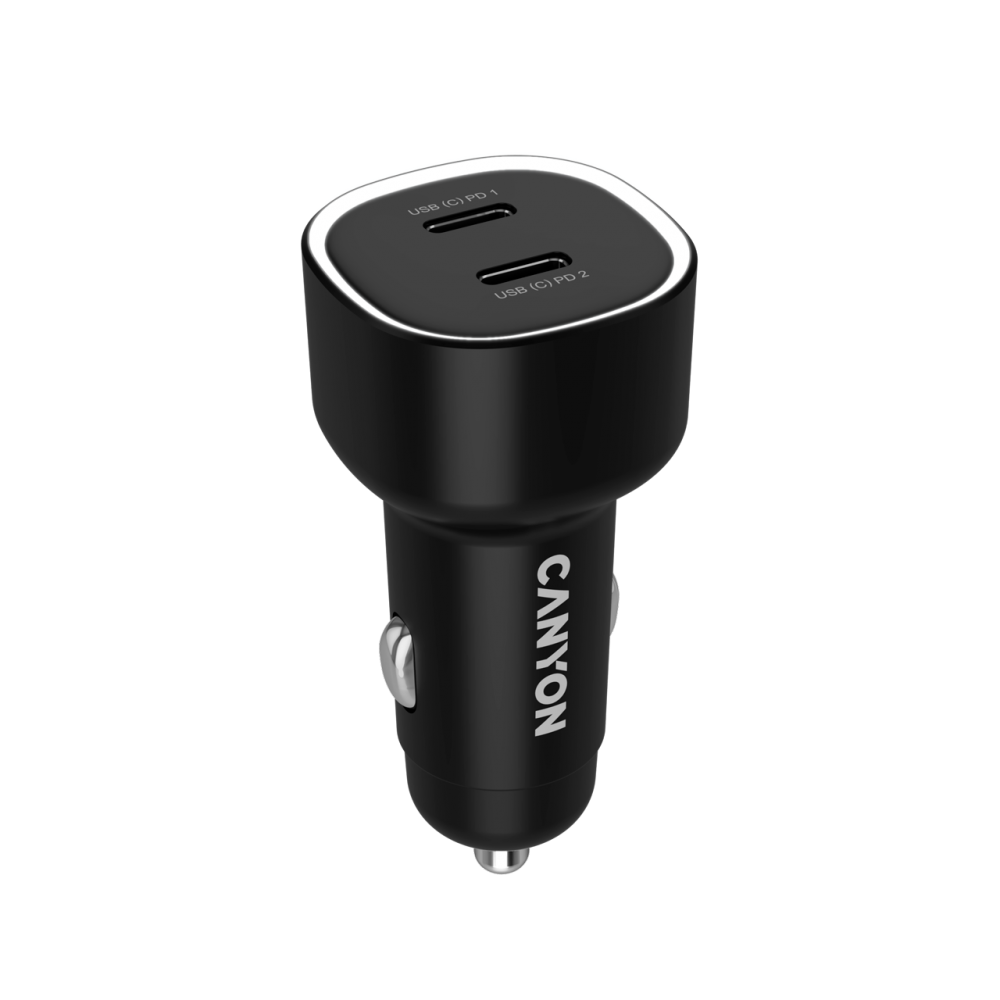 CANYON OnDrive 60 PD 60W Car Charger 2xUSB C black