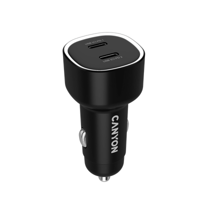 CANYON OnDrive 60 PD 60W Car Charger 2xUSB C black