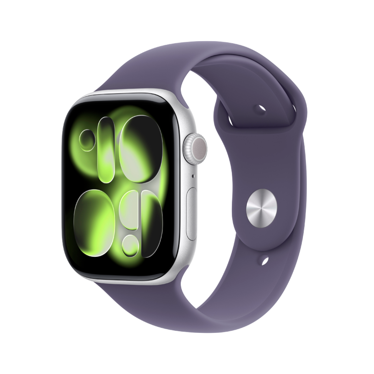Apple Watch Series 11 GPS Aluminium 46 mm Silber mit Purple Fog Armband