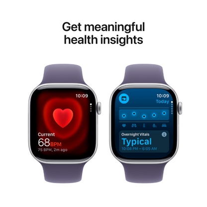 Apple Watch Series 11 GPS Aluminium 46 mm Silber mit Purple Fog Armband