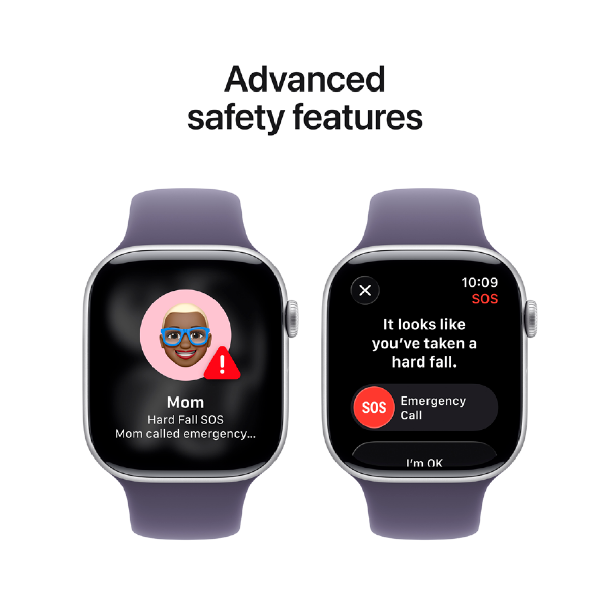 Apple Watch Series 11 GPS Aluminium 46 mm Silber mit Purple Fog Armband