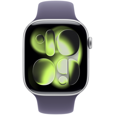 Apple Watch Series 11 GPS Aluminium 46 mm srebrny z paskiem Purple Fog