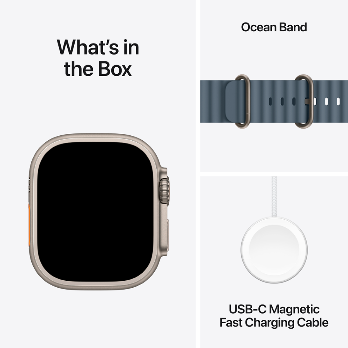 Apple Watch Ultra 3 Titan mit blauem Armband