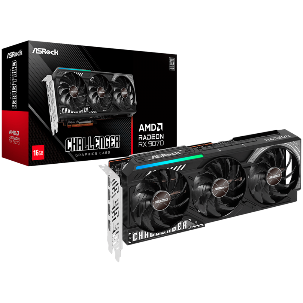 Graphics card ASROCK AMD Radeon RX 9070 Challenger 16 GB GDDR6