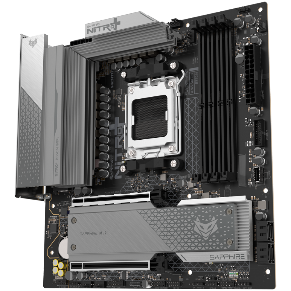 Motherboard SAPPHIRE AMD B850M AM5 NITRO+ Micro ATX DDR5 8000 MHz