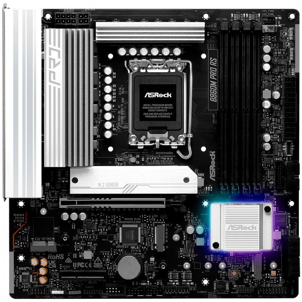 ASROCK B860M Pro RS mATX, 4x DDR5, 1x PCIe 5.0, 2.5GB LAN, HDMI, DP 1.4