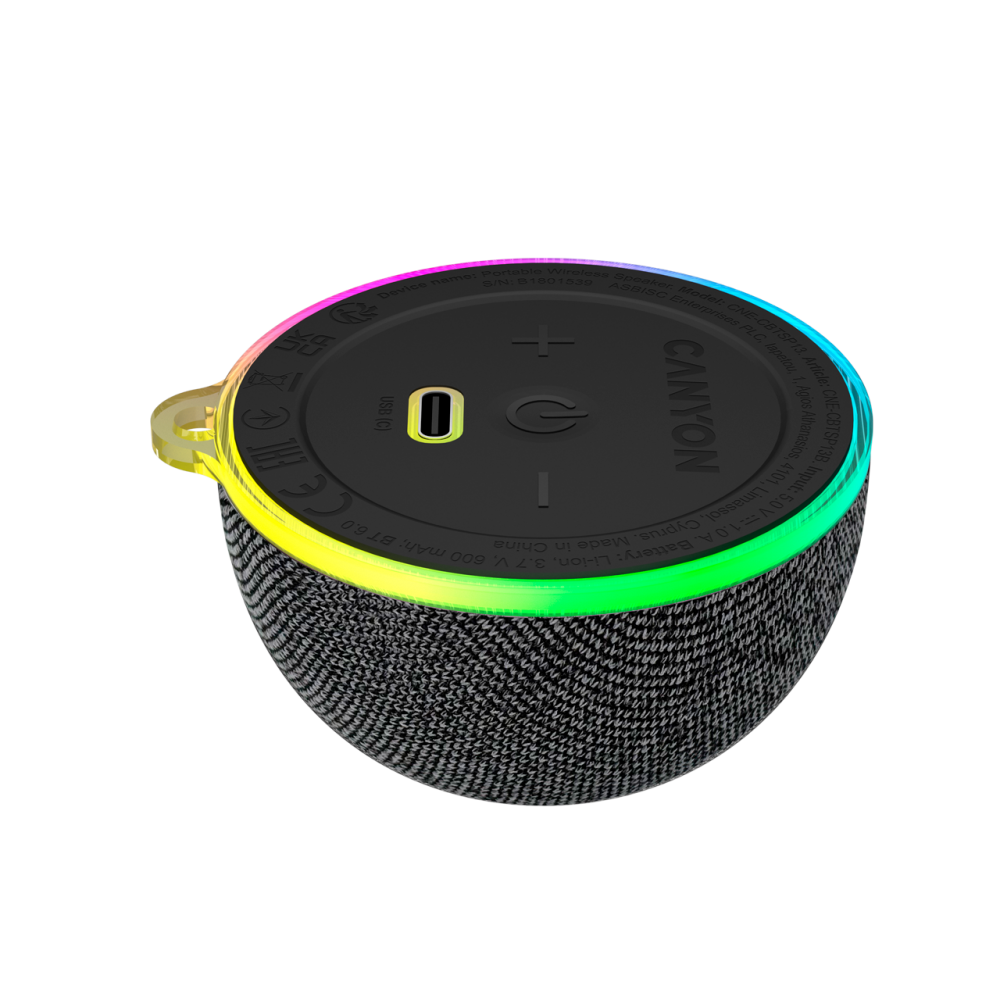 Głośnik Bluetooth CANYON OnMove 13 5W Magnetyczny Czarny