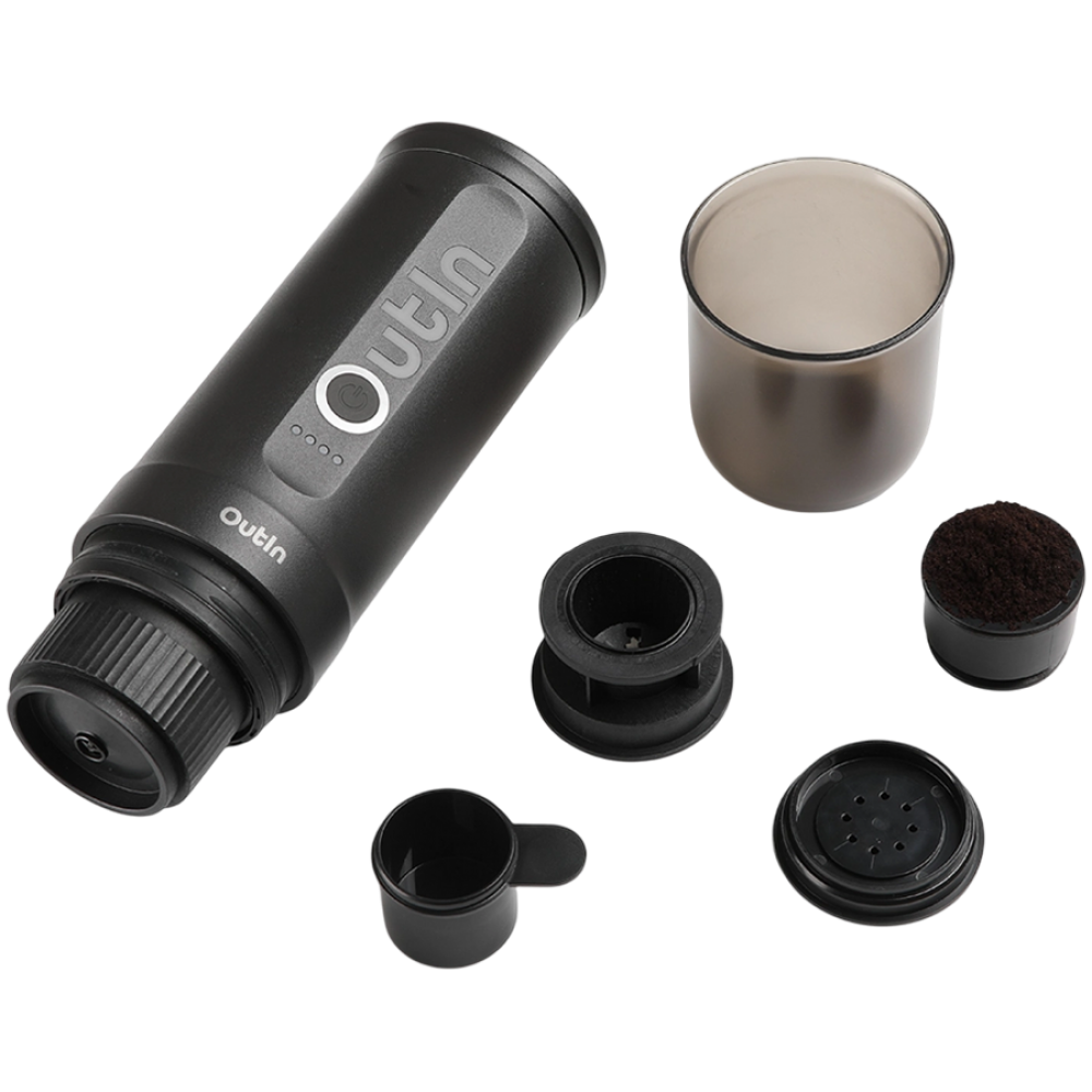 Outin Nano Espressomaschine OTEM 01 Space Gray mit Siebträger