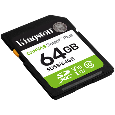 Kingston 64GB SDXC UHS-I Class 10 3D NAND Memory Card