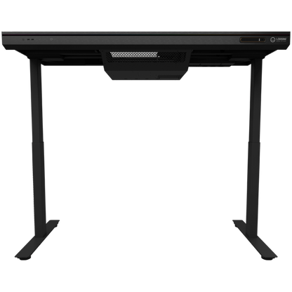 Höhenverstellbarer Gaming-Schreibtisch, mit PC, kabellosem Ladegerät, RGB, schwarz
