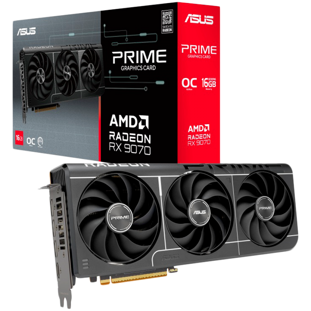 ASUS PRIME Radeon RX 9070 EVO OC 16GB GDDR6 Graphics Card