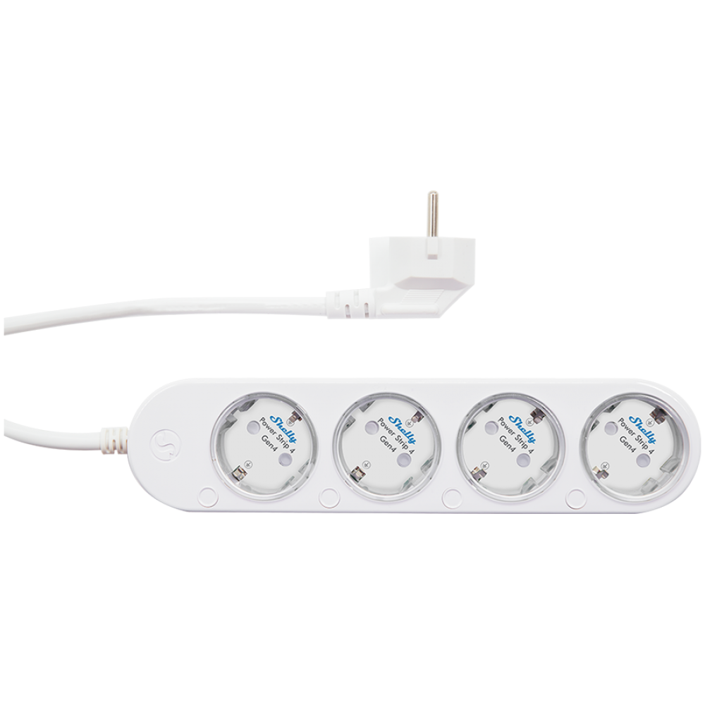 Listwa zasilająca Shelly Power Strip 4 Gen4 z Wi-Fi zewnętrzna biała