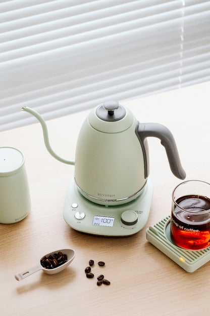 Wasserkocher gooseneck Buydeem K821 mit Temperaturregelung Pastellgrün