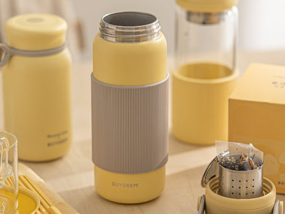 Buydeem CD1011 Thermos with Infuser 400 ml Pastel Yellow