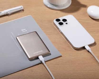 Power bank Magsafe 5000 mAh PD20W slim Canyon OnPower 505 beige