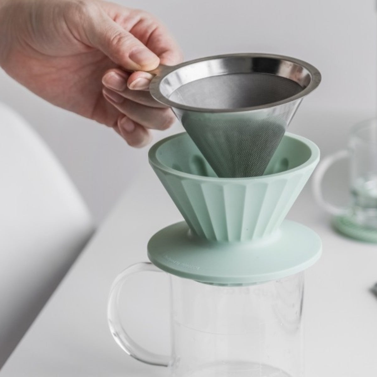 Buydeem CD1024 Teekanne mit Tassen 350 ml Grün