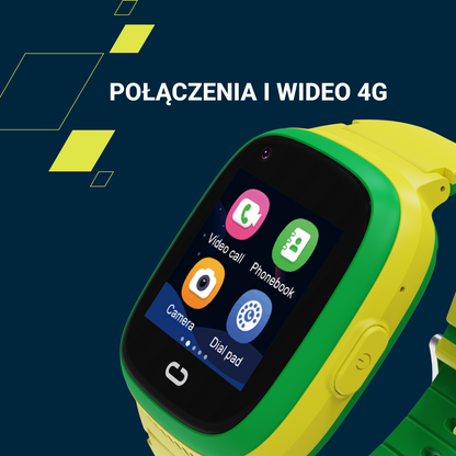 Smartwatch dla dzieci z GPS i WIDEO rozmową 4G Canyon Sunny KW-48 żółty