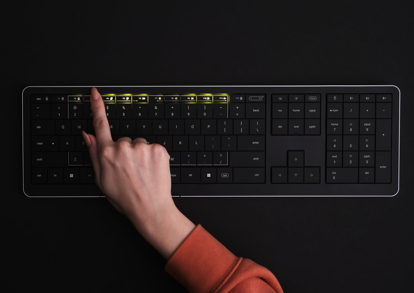 CLEVETURA CLVX 1 RGB Touch-Tastatur Windows/MacBook iMac Schwarz