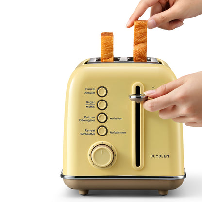 Toaster Buydeem DT620E Auftauen 7 Stufen 900W Pastellgelb