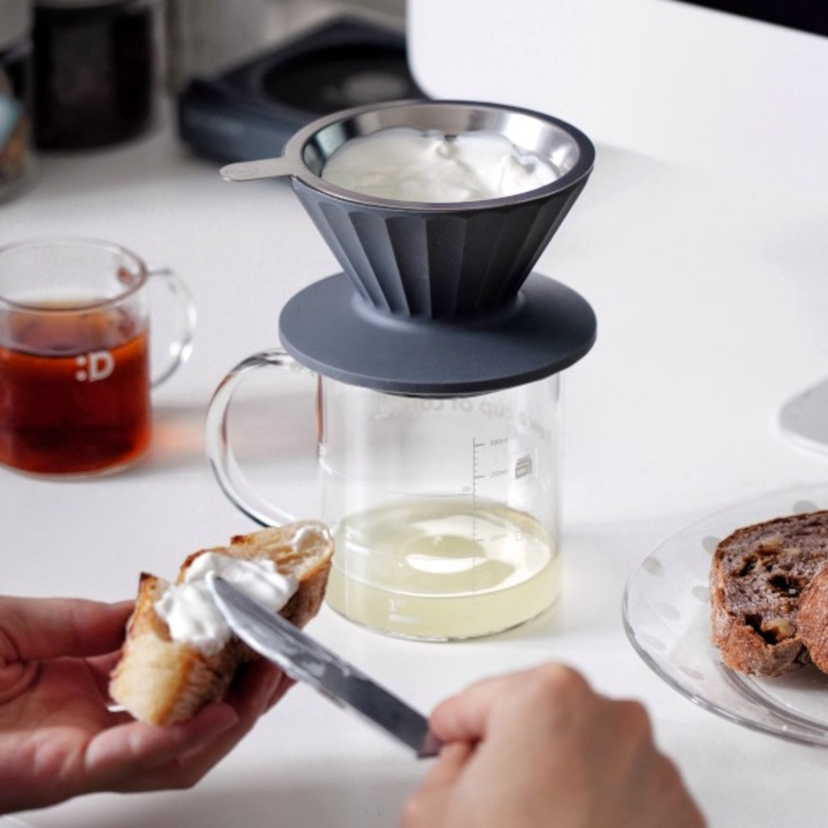 Buydeem CD1024 Pour Over Coffee and Tea Brewer Set 350ml Grey