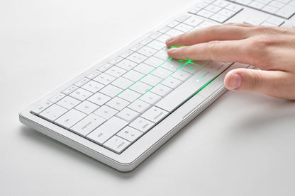 CLEVETURA CLVX 1 RGB Touch-Tastatur MacOS Windows Linux Weiß