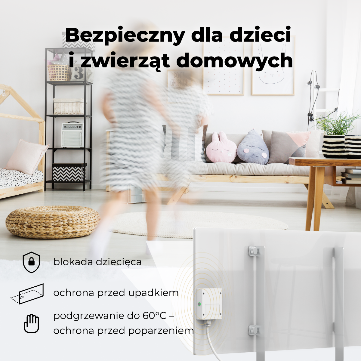 Aeno Smart Infrarot-Elektroheizung 700W slim 1cm weiß